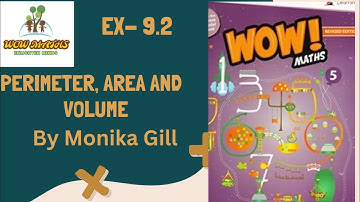 Class -5 PERIMETER, AREA AND VOLUME - Wow Maths-Ex- 9.2  CBSE/ ICSE