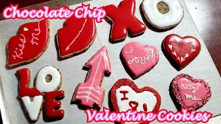 Chocolate Chip Valentine Cookies!! | No Spread, Roll-out Chocolate Chip Cookies!!