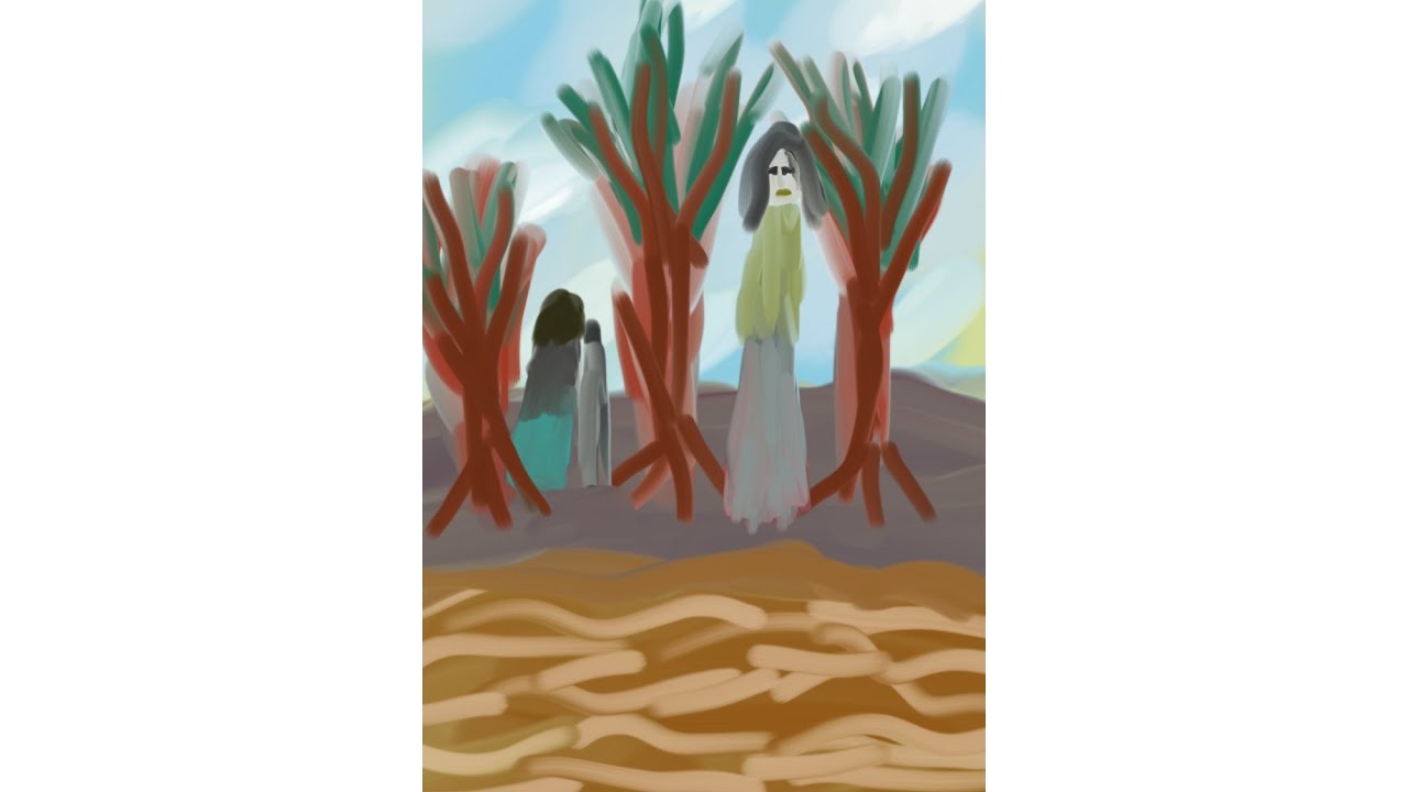 A quick digital painting in one layer and no undo - YouTube