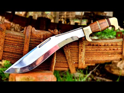 Forging a Kukri knife from Junk