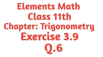 Class 11th math chapter 3 Exercise 3.9 Q.6