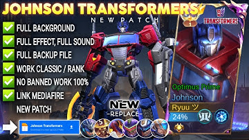 Script Skin Johnson Transformers - Optimus Prime No Password | Full Effect Voice | Patch Terbaru