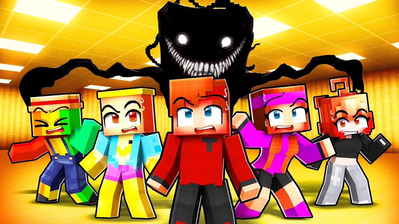 7 YouTubeurs dans les BACKROOMS sur Minecraft !