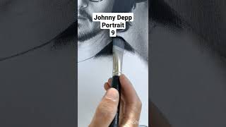 🎨 Part 9 of my series: Painting Johnny Depp&#39;s Portrait! 🌟 #johnnydepp #painting #portraitpainting