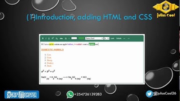 1. Creating a Rich Text Editor WYSIWYG Using HTML and JavaScript  -  Introduction, adding HTML