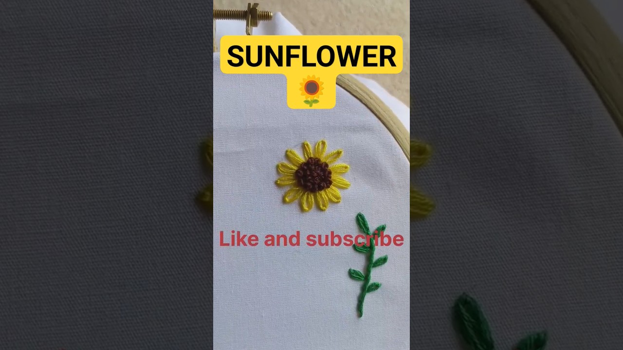 Sunflower Embroidery 🌻| Lazy Daisy Stitch 