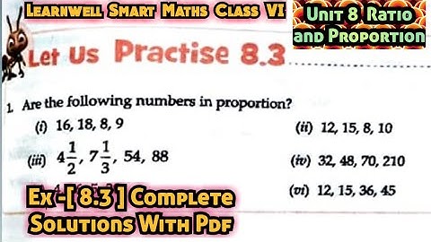 Learnwell smart Maths Class 6 Unit 8 Ex 8.3 Solutions | Class 6 learnwell maths Ex 8.3 Solutions Pdf