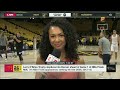 The NBA Finals trophy arrived IN STYLE ahead of Game 1 in Denver 🪂 | Malika Andrews on ESPN