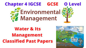 Chapter 4 Water and Its Management Solving Classified Past Papers IGCSE 0680
