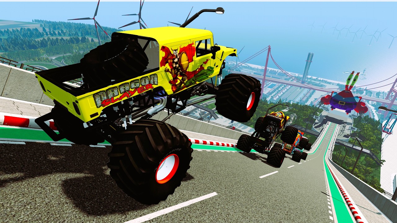 Epic High Speed monster trucks jumps Big & Small # 67 | CAR Stunt