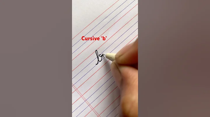 How to write Cursive b | letter b #cursive #english #youtubeshorts #shorts #asmr #art #writing #1m