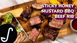 Sticky Honey Mustard BBQ Beef Ribs Recipe
