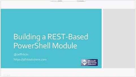 Building a REST-based PowerShell Module