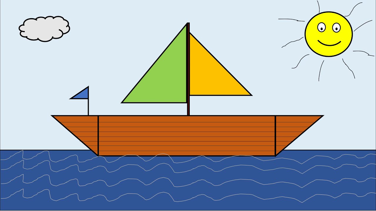 Boat Coloring Pages Drawing For Kids - Stock Illustration [107872814] -  PIXTA-saigonsouth.com.vn