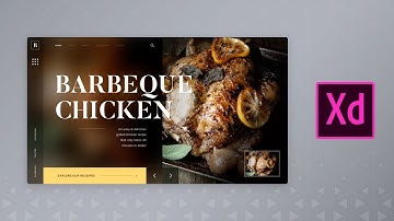 Barbeque Chicken Web UI in Adobe XD - Speed Art Tutorial