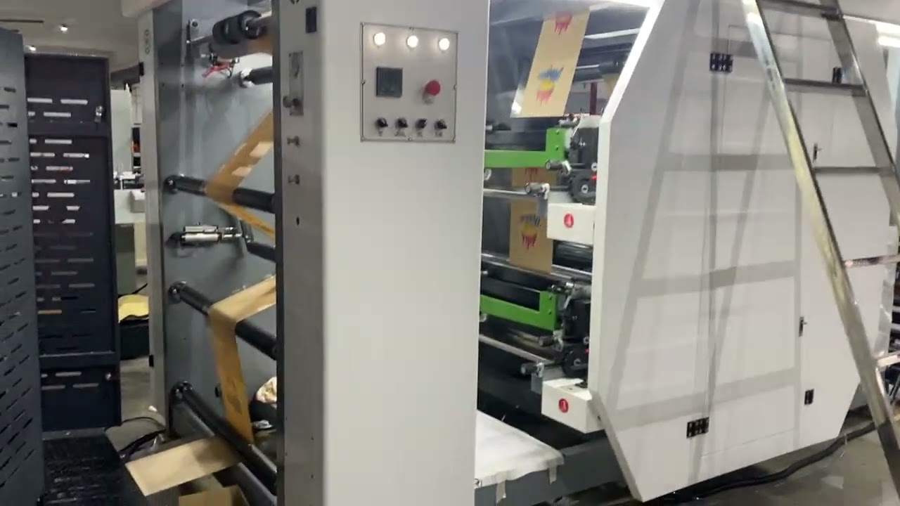 ROKIN RKJD-350 V bottom paper bag machine with window and 4 colors printing unit