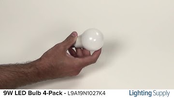 TCP 9W LED A19 Bulb; 4-Pack (L9A19N1027K4)