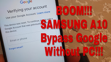 BOOM!!! Samsung A10 SM-A105F. Remove Google Account.Bypass FRP.