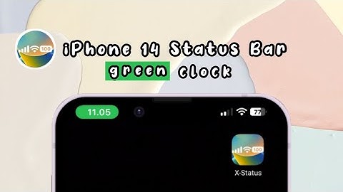 New iOS Status Bar on Android ~ green clock 💚