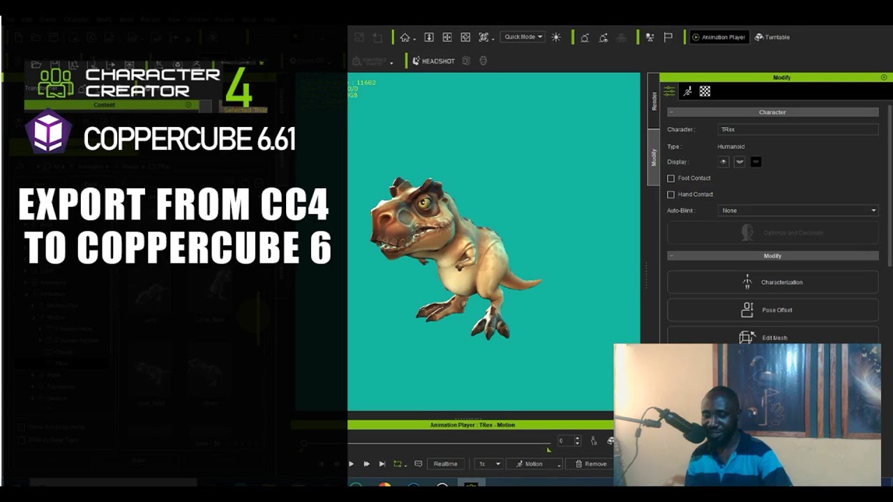 How to Export Game Character from Character Creator 4 To Coppercube 6 ...