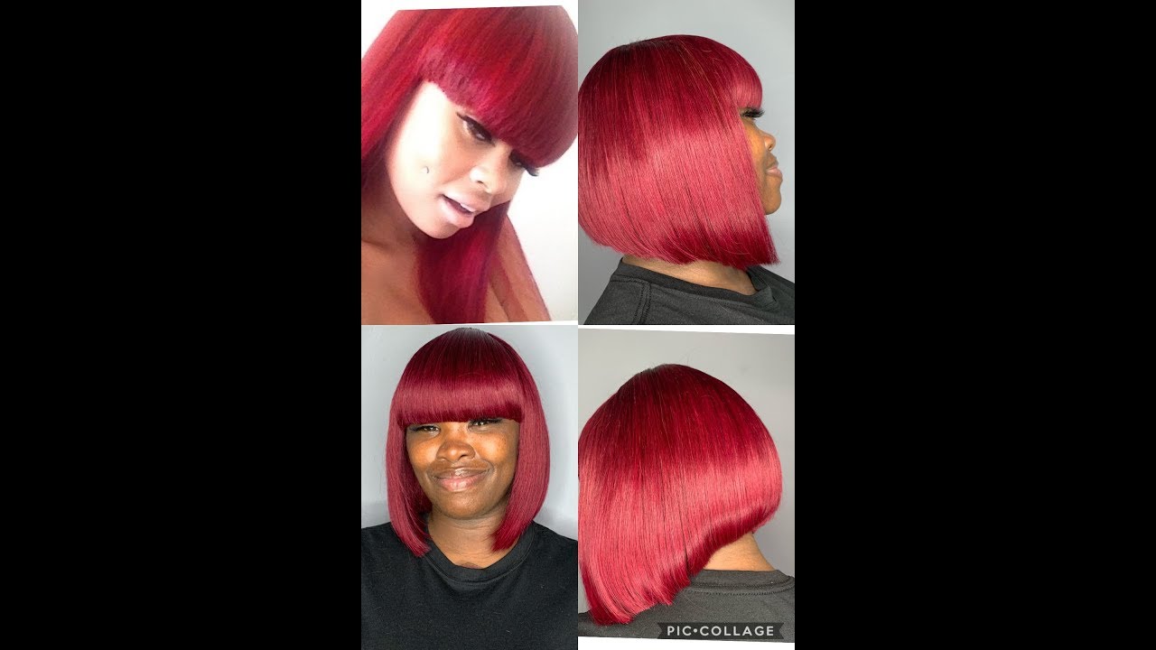Blac Chyna inspired quick weave bob $15 hair Glow Up by Sensational