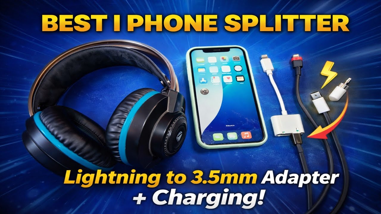 I PHONE  | CHARGING + Audio 3.5 mm jack + mic  Splitter or converter in I phone | IPHONE SPLITTER 