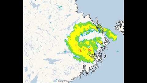 Radar of Supercell (or MCV?) over Stockholm