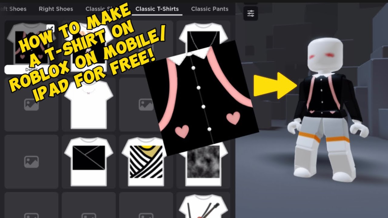 How To Make T Shirt On Roblox On Mobile Ipad For Free YouTube 