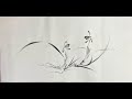 Sumie how to paint orchid in japanese ink painting by tohun kobayashi  