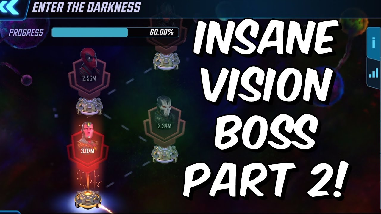 Dark Dimension Insane Vision Boss Part 2! - Marvel Strike Force 2018 - MSF