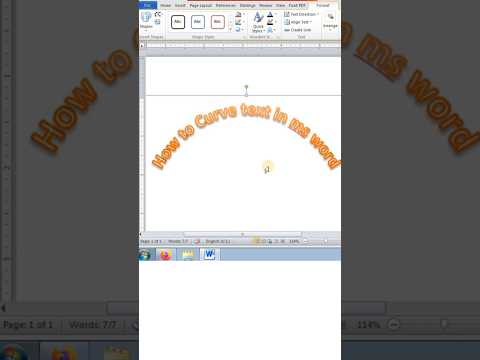How to curve text in word | Ms word #word