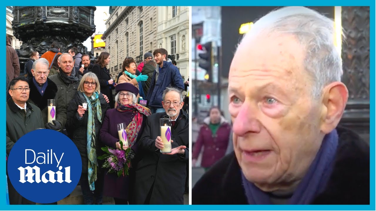 ‘We are living history’: Holocaust survivors attend Memorial Day services in London