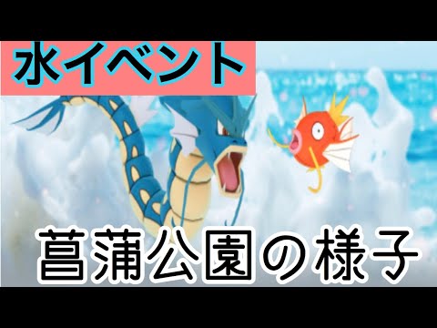 【ポケモンgo】【ウォーターフェスティバル】水イベント開始！菖蒲公園でポケ活してみた結果