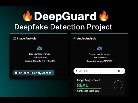 Deepfake Detection (Image + Audio) | Best Project Award Winner 🎖️| Full Final Year Project & Code