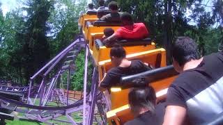 Knoebels Kozmos Kurves - Back Row POV - 6/25/18