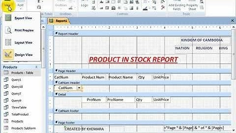 Khmer Learn Ms.access  How to set form start up