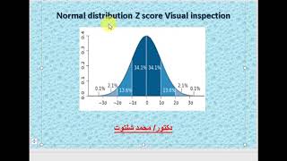 Normal distribution using Z score and visual inspection,الإحصاء فى مختبرات القياس و المعايرة