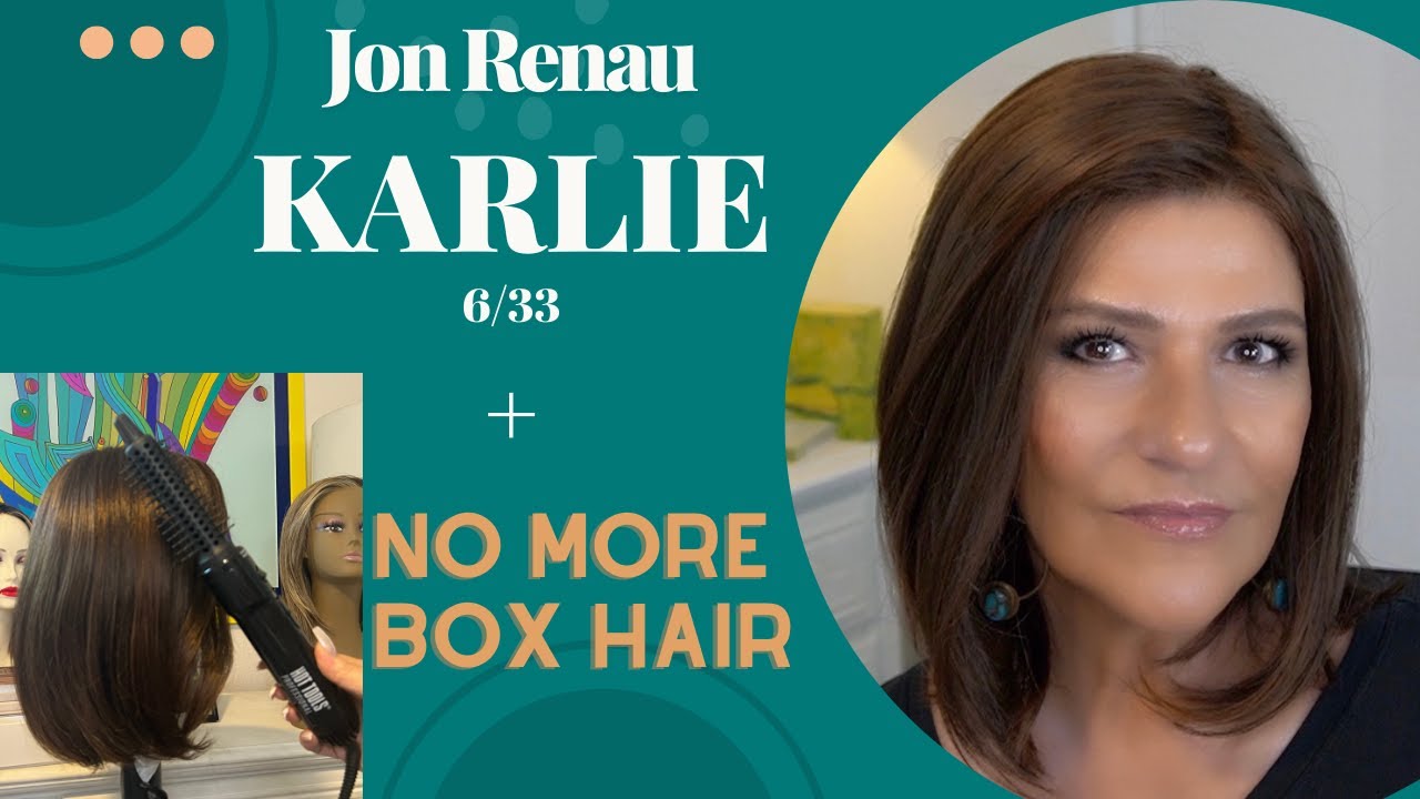 Jon Renau KARLIE 6/33 Wig Review + USING HOT AIR BRUSH for BOX