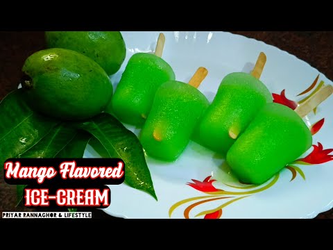 কাঁচা আম দিয়ে সহজেই বানাও আইসক্রিম ।Raw Mango Ice Cream, ice cream Recipe, Kacha Aam Ar Ice-cream