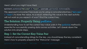 How to Effectively Pass Messages in Intent.putExtra in Android