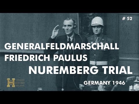 Germany 1946 ▶ Generalfeldmarschall Friedrich Wilhelm Ernst Paulus - Nuremberg War Criminals Trial