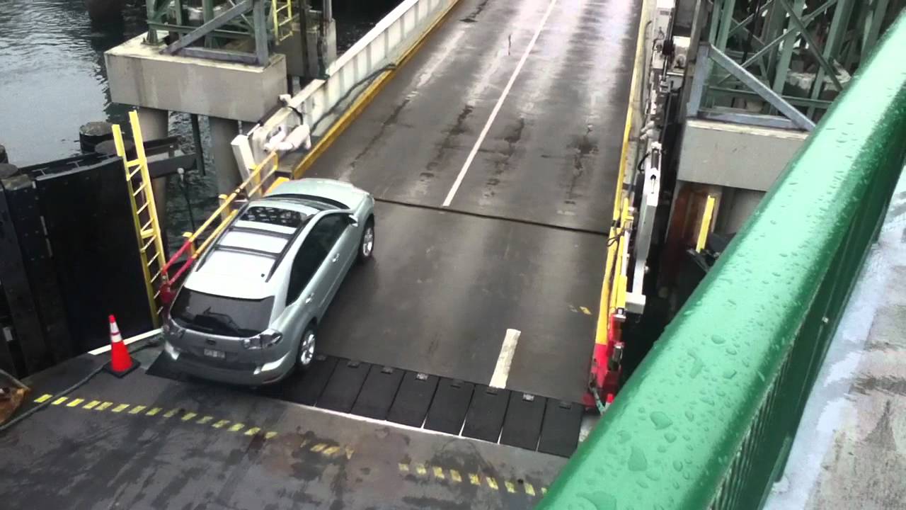 Cars leaving the Seattle Ferry to Bainbridge Island YouTube