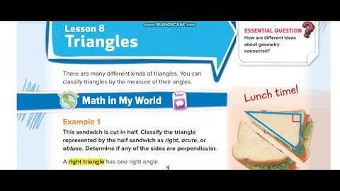 Grade 4 Chapter 14 Lesson 8 Triangles
