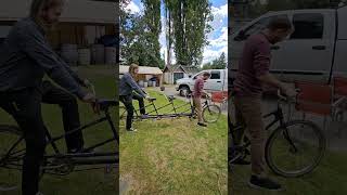 Maiden voyage of our tandem 4 seater bicycle