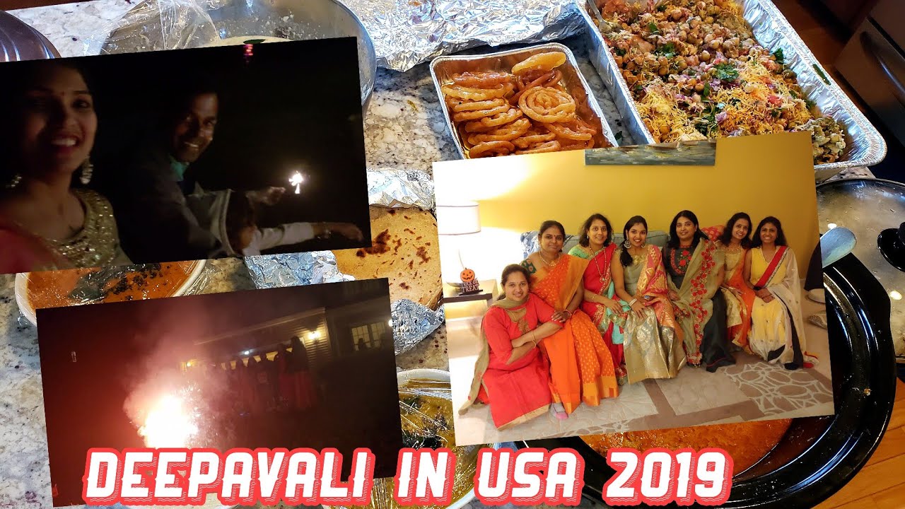 DEEPAVALI IN USA 2019 | PARTY AT OUR HOME | PRIYAMEENA MANOHARAN