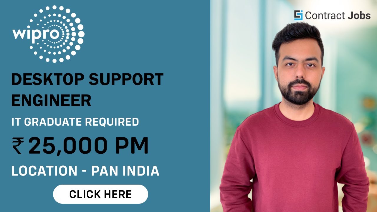 25K SALARY PM DESKTOP SUPPORT ENGINEER WIPRO JOB VACANCY PAN