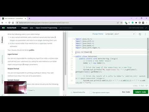 Java Inheritance 2 | HackerRank