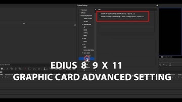 EDIUS 8 9 X 11   GRAPHIC CARD ADVANCED SETTING  Edius  gpu Setting  Edius