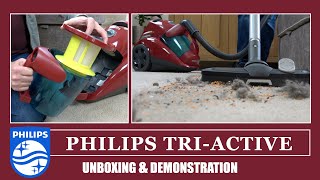 Philips TriActive Bagless Vacuum Cleaner Unboxing & Demonstration