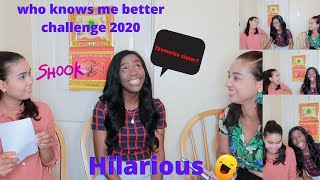 WHO KNOWS ME BETTER CHALLENGE SISTER VS SISTER | Call Me B | #challenge #whoknowsmebetter #sisters